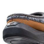 Top-down view of the KURU DRAFT 2 Men's Slipper in Smoke Gray-Chestnut.