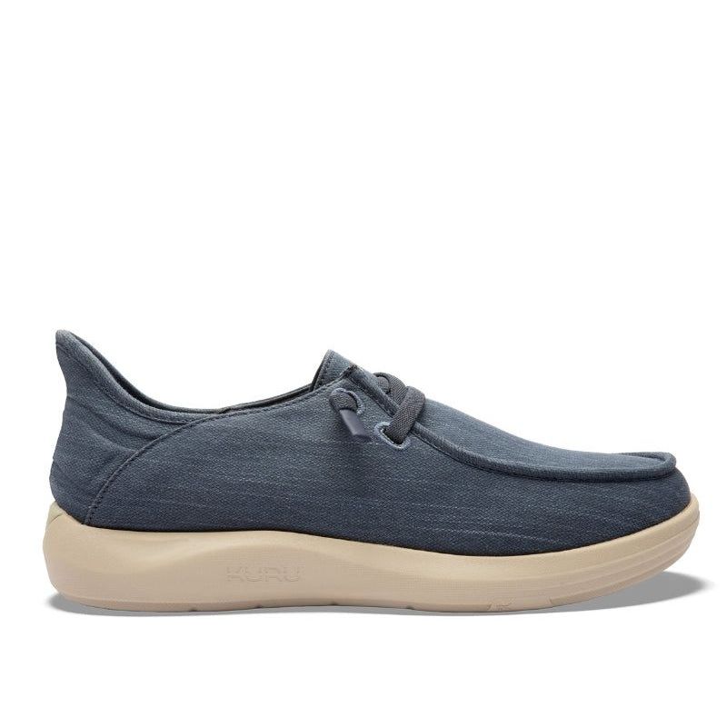 KURU DRAFT Rento Men's Slipper in Faded Navy-Sand.