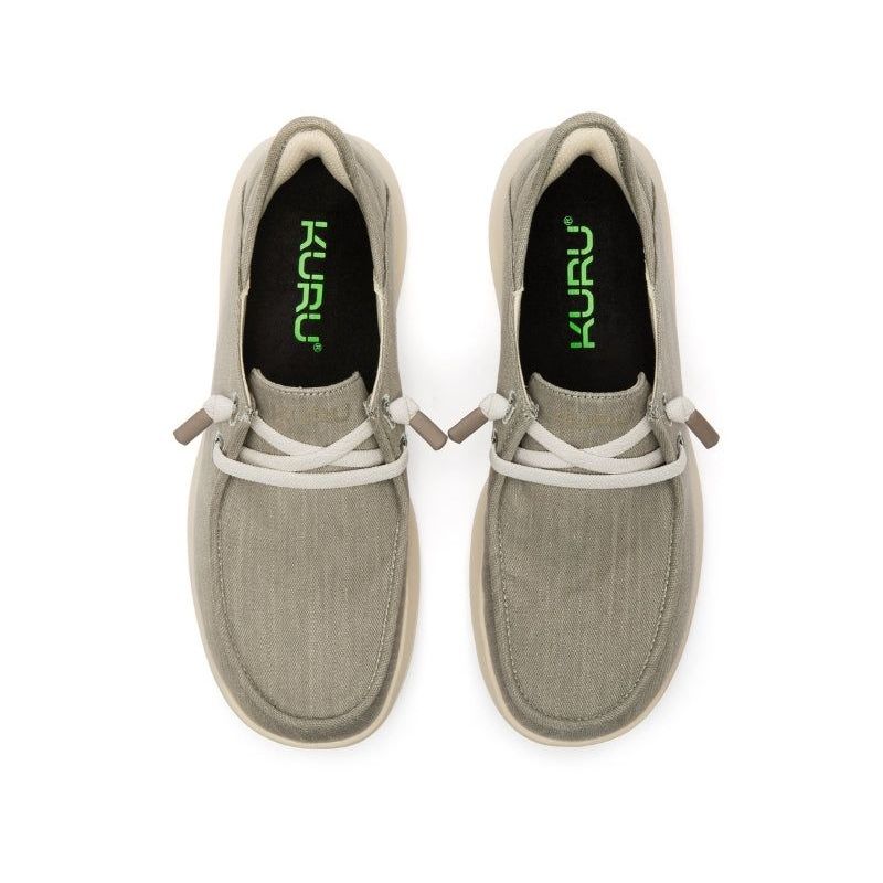 Top-down view of the KURU DRAFT Rento Men's Slipper in Greige-Sand.