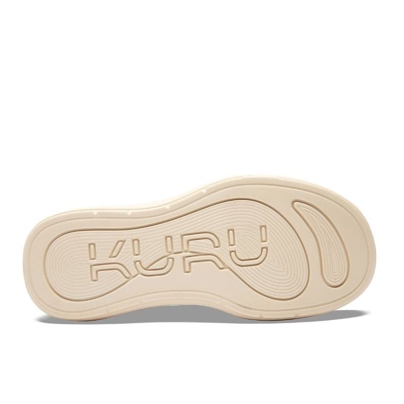 Outsole view of the KURU DRAFT Rento Women's Slipper in Sand-Cinnamon, showing the KURUSOLE tread.