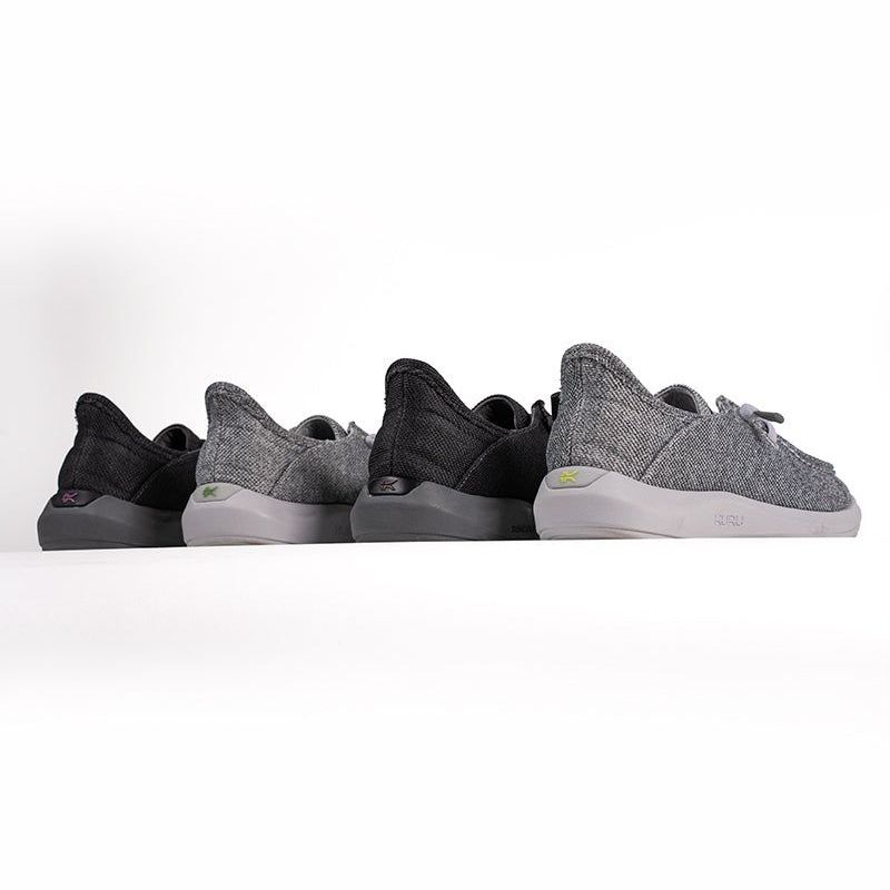 Top-down view of the KURU DRAFT Rento Women's Slipper in Storm Gray-Desert Green.