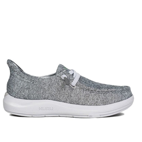 KURU DRAFT Rento Women's Slipper in Storm Gray-Desert Green.