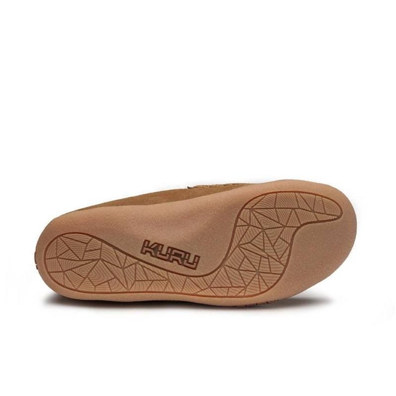 Outsole view of the KURU LOFT Women's Slipper in Chestnut-Gum, showing the KURUSOLE tread.