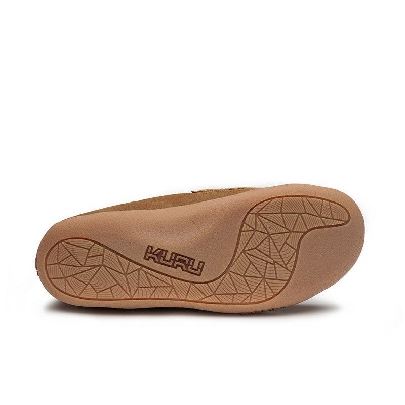 Outsole view of the KURU LOFT Men's Slipper in New-Chestnut-Gum, showing the KURUSOLE tread.