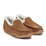 Pair of KURU LOFT Women's Slipper in Chestnut-Gum, angled view.