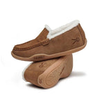 Pair of KURU LOFT Women's Slipper in Chestnut-Gum, angled view.