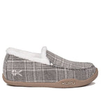 KURU LOFT Women's Slipper in Gray Plaid-Capuccino.