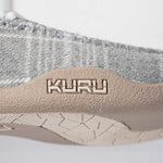 Top-down view of the KURU LOFT Women's Slipper in Gray Plaid-Capuccino.