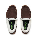 Top-down view of the KURU LOFT Women's Slipper in Java Brown-Gum.