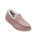 Angled profile view of the KURU LOFT Women's Slipper in Soft Pink.