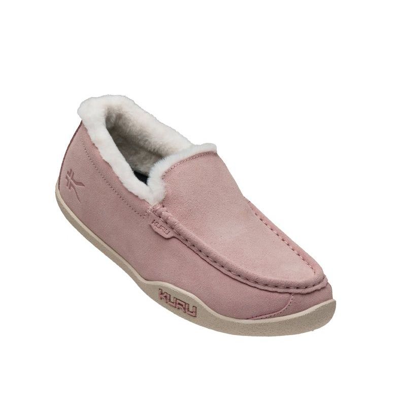 Angled profile view of the KURU LOFT Women's Slipper in Soft Pink.