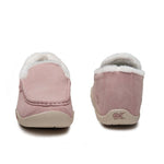 Back heel view of the KURU LOFT Women's Slipper in Soft Pink.