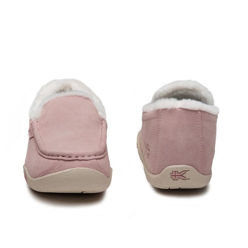 Back heel view of the KURU LOFT Women's Slipper in Soft Pink.