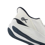 Close-up of the upper material on the KURU ATOM 2 Men's Sneaker in Bright White-Indigo.