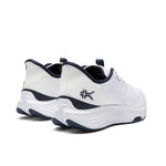 Top-down view of the KURU ATOM 2 Men's Sneaker in Bright White-Indigo.