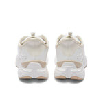 Back heel view of the KURU ATOM 2 Women's Sneaker in Bright White-Sand.