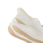 Close-up of the upper material on the KURU ATOM 2 Women's Sneaker in Bright White-Sand.