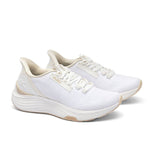 Pair of KURU ATOM 2 Women's Sneaker in Bright White-Sand, angled view.