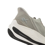 Close-up of the upper material on the KURU ATOM 2 Men's Sneaker in Dove Gray-Bright White.