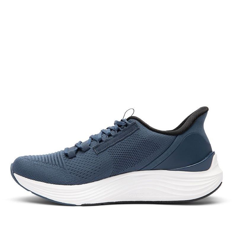 Pair of KURU ATOM 2 Men's Sneaker in Dusk Blue-Bright White, angled view.
