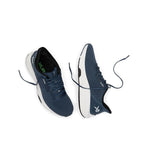 Outsole view of the KURU ATOM 2 Men's Sneaker in Dusk Blue-Bright White, showing the KURUSOLE tread.