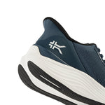 Close-up of the upper material on the KURU ATOM 2 Men's Sneaker in Dusk Blue-Bright White.
