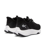 Top-down view of the KURU ATOM 2 Men's Sneaker in Jet Black-Bright White.