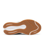 Close-up of the upper material on the KURU ATOM 2 Women's Sneaker in Jet Black-Desert Tan.
