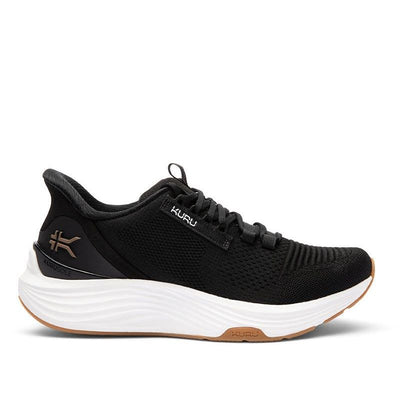 KURU ATOM 2 Women's Sneaker in Jet Black-Desert Tan.