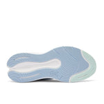 Close-up of the upper material on the KURU ATOM 2 Women's Sneaker in Mist Blue-Bright White.