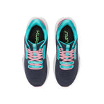 Close-up of the heel cup on the KURU ATOM 2 Women's Sneaker in Night Blue-Teal.