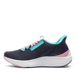 Pair of KURU ATOM 2 Women's Sneaker in Night Blue-Teal, angled view.