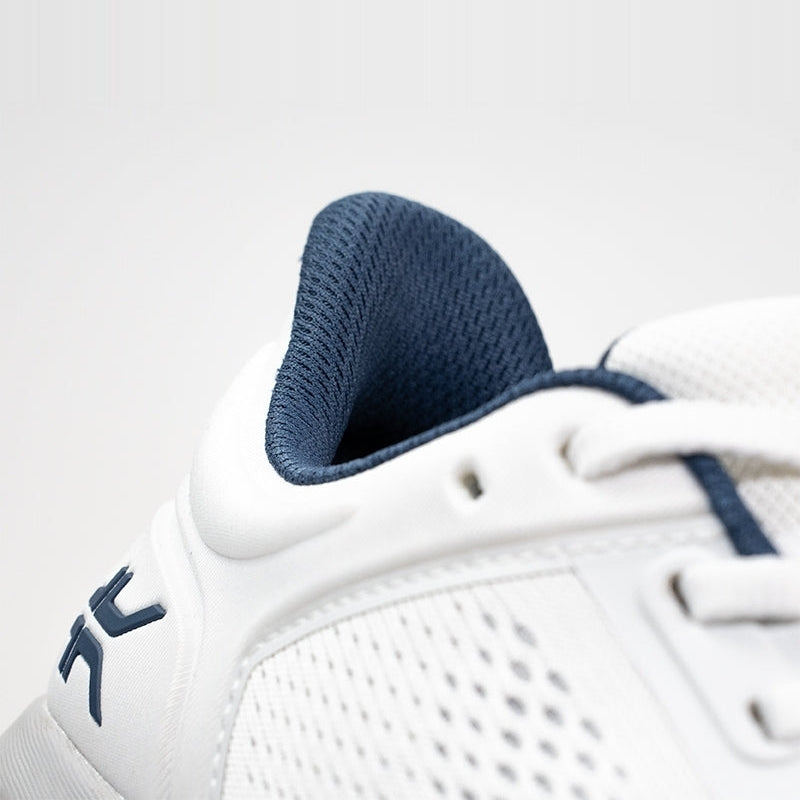 Top-down view of the KURU ATOM Fusion Men's Sneaker in Bright White-Gum.