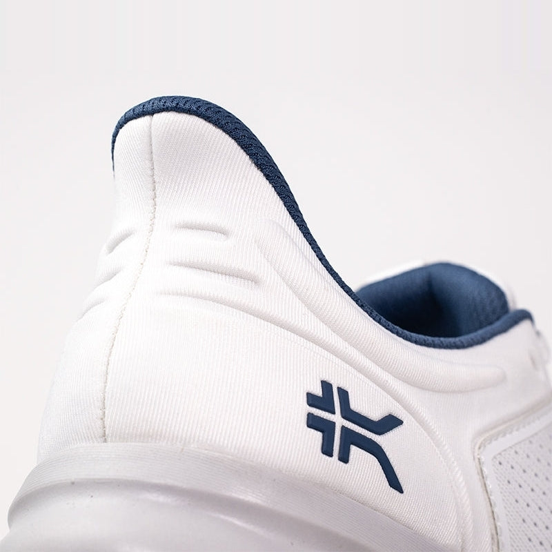 Outsole view of the KURU ATOM Fusion Men's Sneaker in Bright White-Gum, showing the KURUSOLE tread.