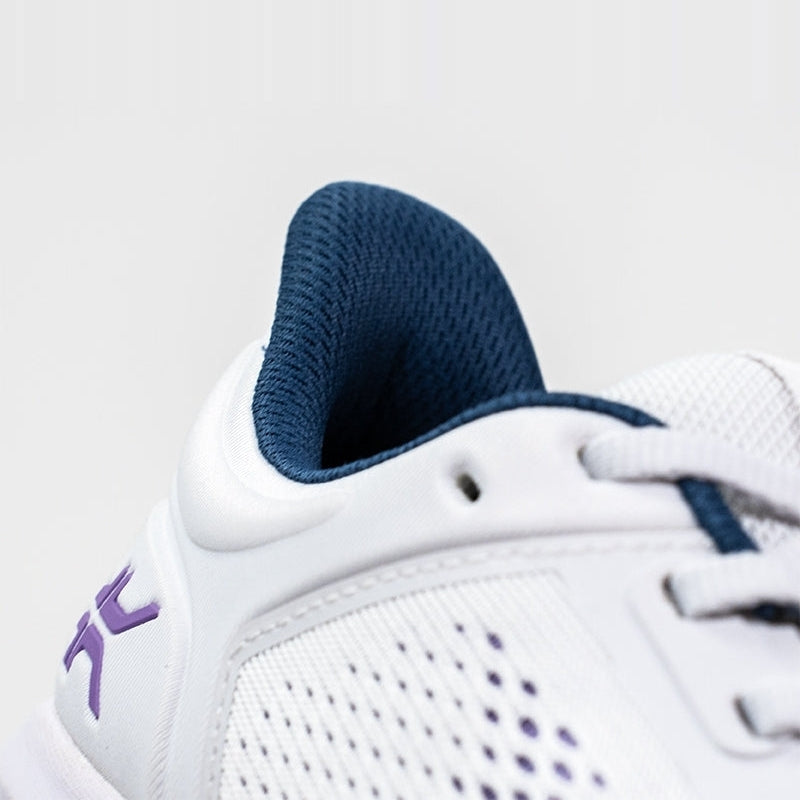 Top-down view of the KURU ATOM Fusion Women's Sneaker in Mist Gray-Lavender.
