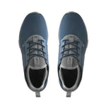 Top-down view of the KURU ATOM Men's Sneaker in Indigo-White-Basalt.