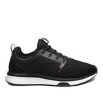 KURU ATOM Men's Sneaker in Jet Black-White-Fire Red.