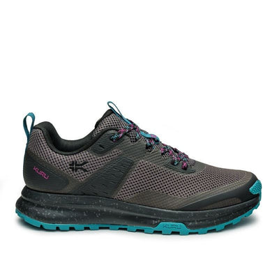 KURU ATOM Trail Women's Sneaker in Jet Black-Dark Teal.