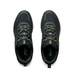 Outsole view of the KURU ATOM Trail Men's Sneaker in Jet Black-KURU Green, showing the KURUSOLE tread.