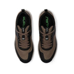 Top-down view of the KURU ATOM Trail Men's Sneaker in Rustic Taupe-Jet Black.