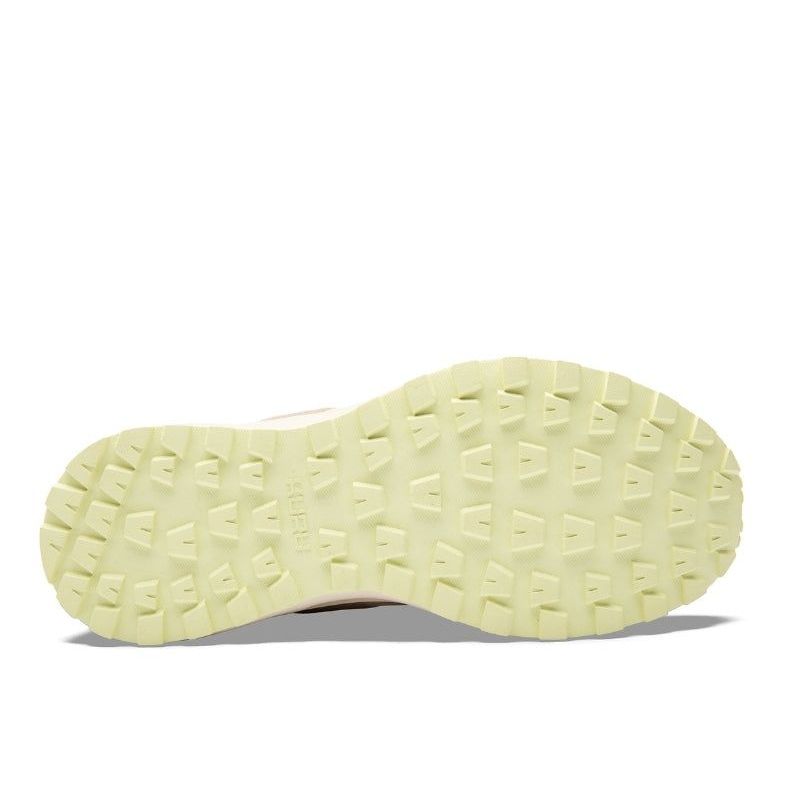 Outsole view of the KURU ATOM Trail Women's Sneaker in Sand-Lime Sorbet, showing the KURUSOLE tread.