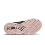 Outsole view of the KURU ATOM WIDE Women's Sneaker in Jet Black-Misty Lilac, showing the KURUSOLE tread.