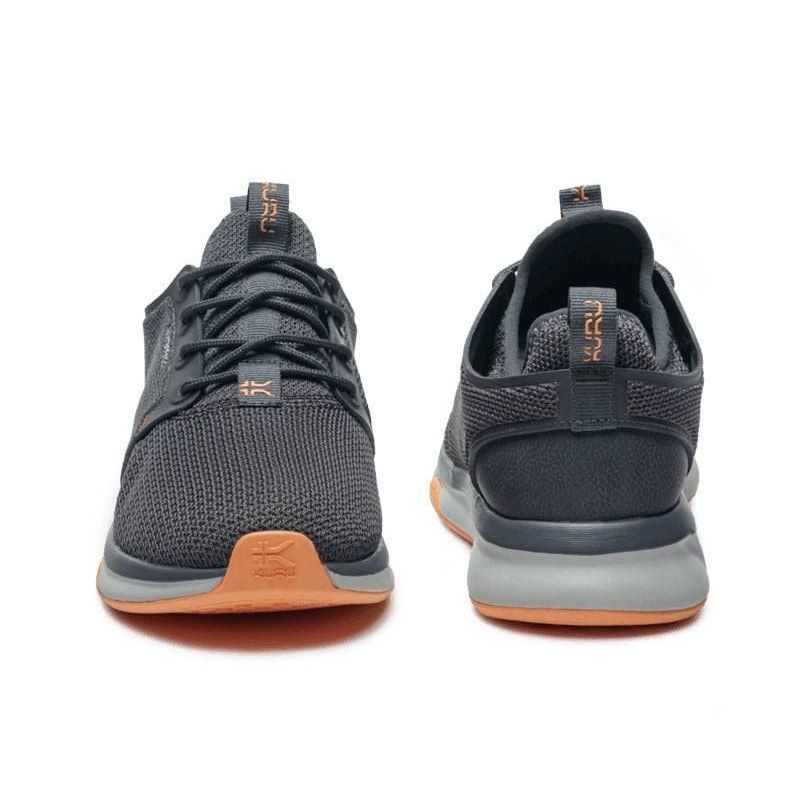 Top-down view of the KURU ATOM Waterproof Women's Sneaker in Smoke Gray-Apricot.