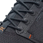 Pair of KURU ATOM Waterproof Women's Sneaker in Smoke Gray-Apricot, angled view.