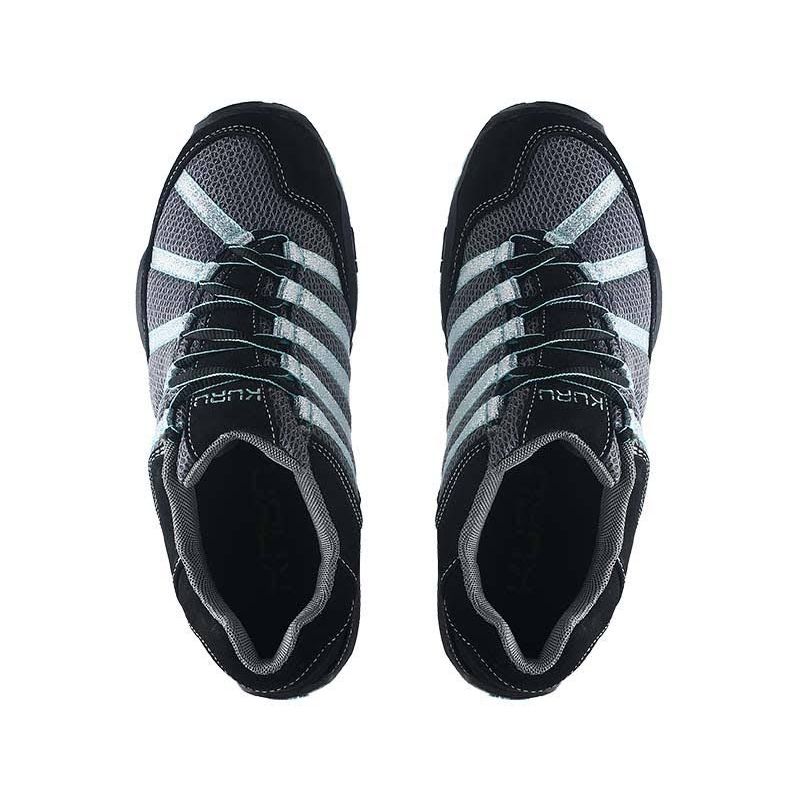Top-down view of the KURU CHICANE Women's Sneaker in Black-Delirium.