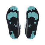 Outsole view of the KURU CHICANE WIDE Women's Sneaker in Black-Delirium, showing the KURUSOLE tread.