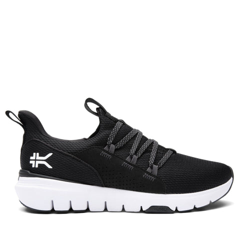 KURU FLEX Slip-On Women's Sneaker in Jet Black-Bright White.