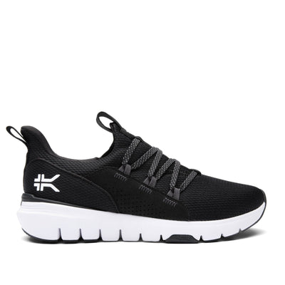 KURU FLEX Slip-On Men's Sneaker in Jet Black-Bright White.