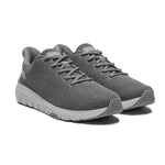 Pair of KURU FLEX Via Men's Sneaker in Cool Gray-Bright White, angled view.
