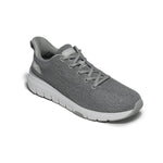 Angled profile view of the KURU FLEX Via Men's Sneaker in Cool Gray-Bright White.
